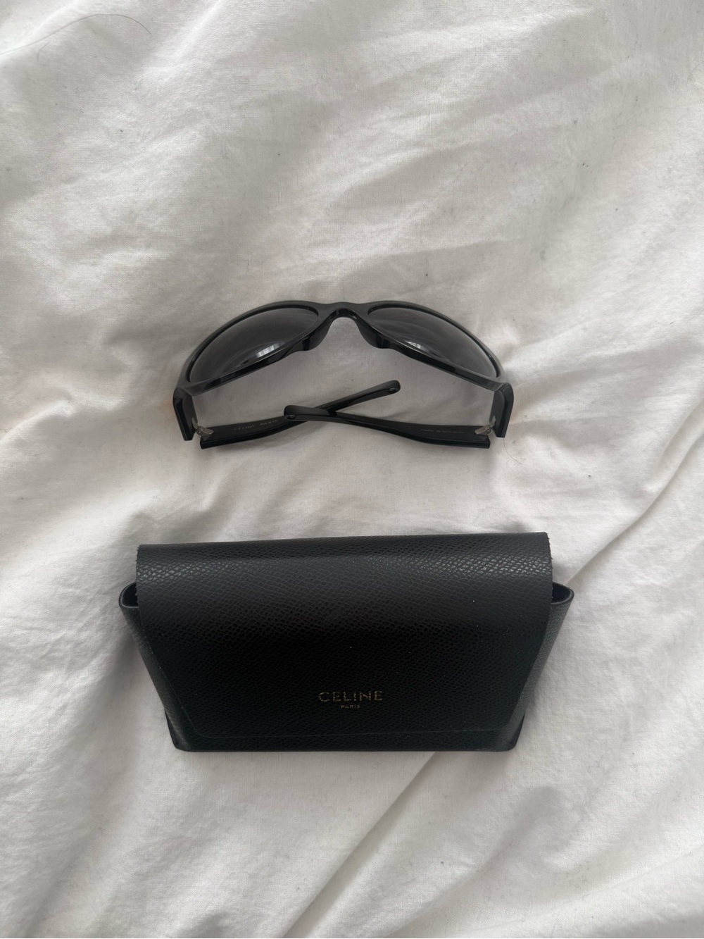 Celine Black Oversized Round Sunglasses with Case - Picture 2 of 7